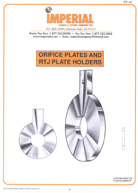 Orifice Plates and RTJ Plate Holders
