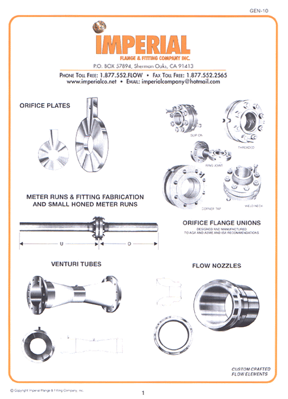 Custom Crafted Flow Elements Meter Runs and Fitting Fabrication and Small Honed Meter Runs Orifice Plates Orifice Flange Unions Venturi Tubes Flow Nozzles
